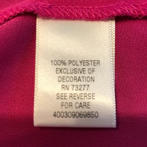 NWT Candies Magenta Tunic Keyhole Back Long Sleeve XS - Picture 4 of 5
